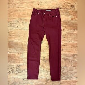 Just USA women’s jeans maroon burgundy wine Red Jeans size 28 classic normcore